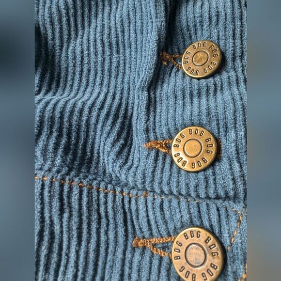 Urban Outfitters wide leg 💯  cotton corduroy overalls size L dungarees b - Picture 4 of 16